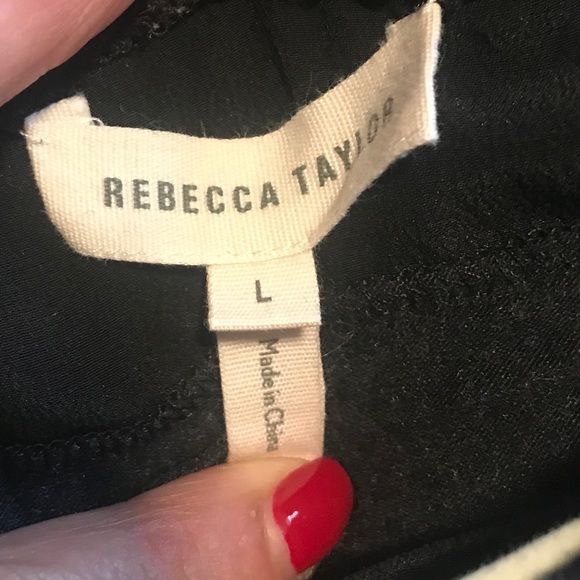 Rebecca Taylor Lace Jersey Knit Top - Picture 4 of 5